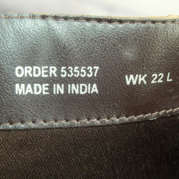 *Unknown Brown Leather Back Zip Knee High Riding Boots Size 11EEE - Picture 10 of 14